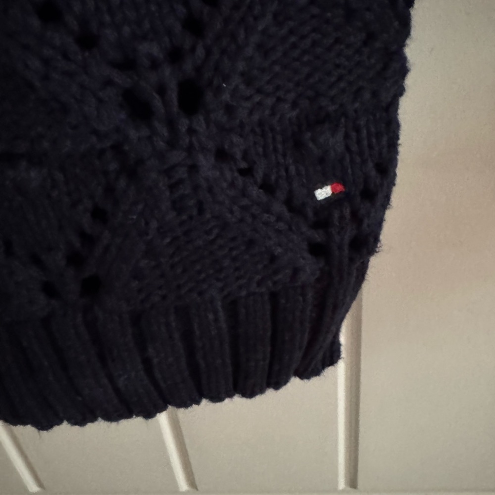 Tommy Hilfiger Dark Blue Cable Knit Sweater - Picture 2 of 4